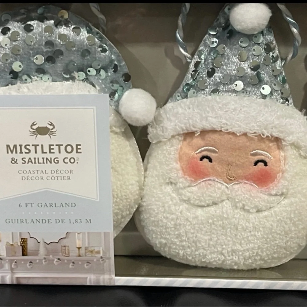 Mistletoe & Sailing Co Christmas Santa Garland - Blue Santa Garland